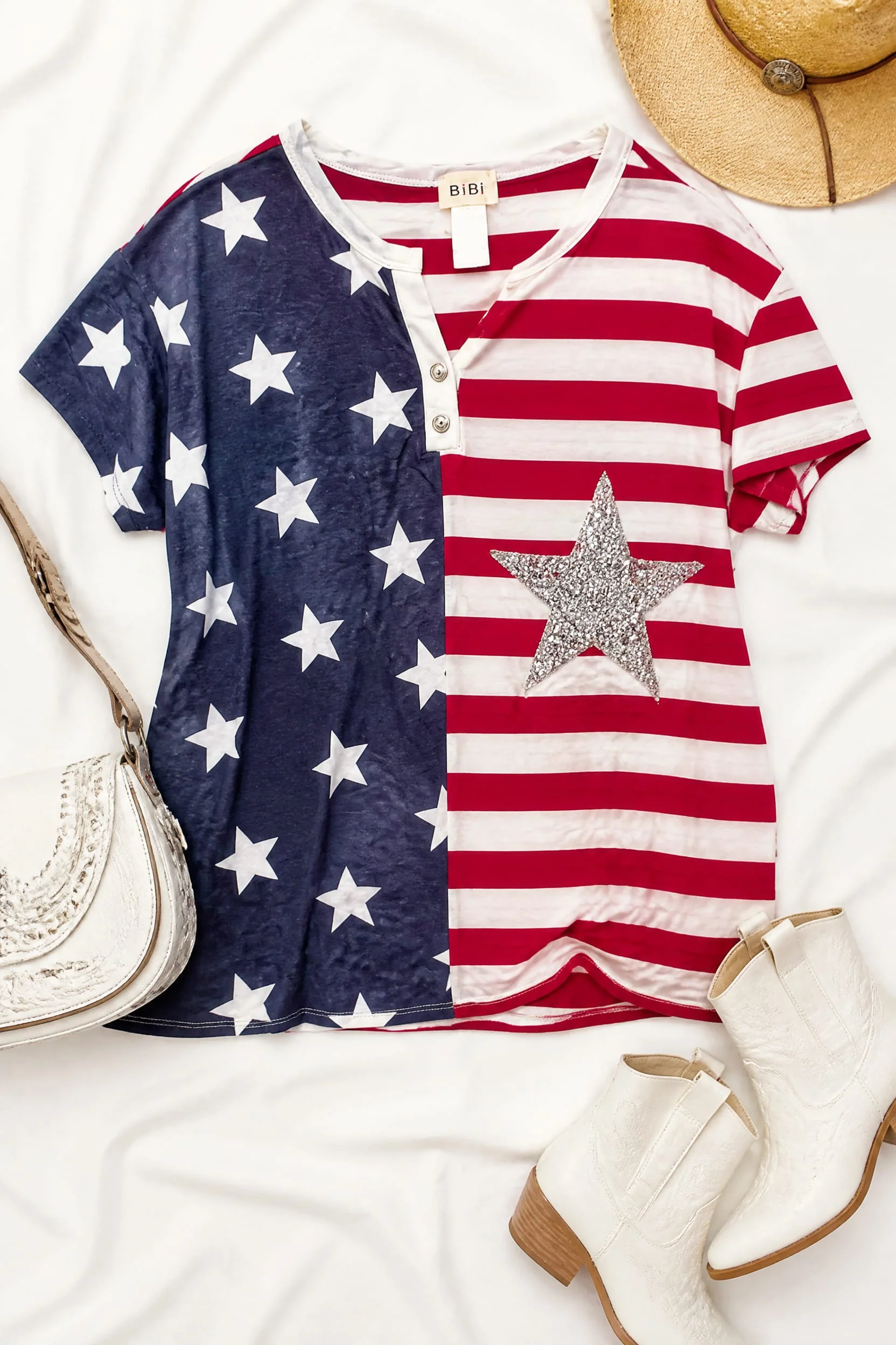 American Flag Stars and Stripes Graphic Tee (All Smalls)