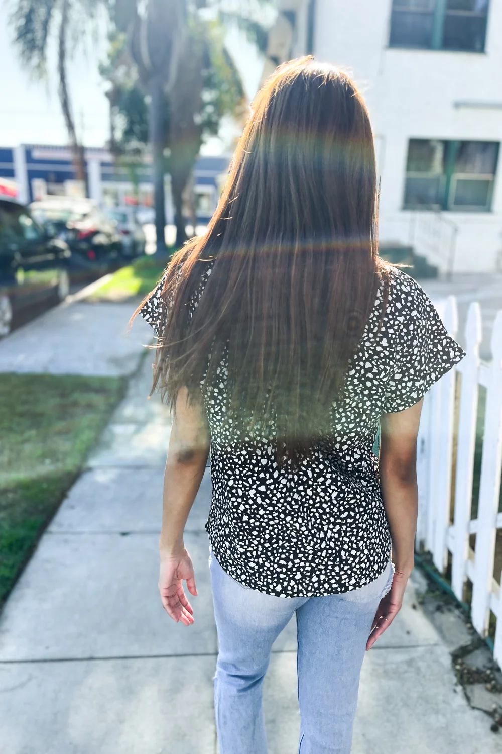 Black & Ivory Animal Top - Image 4
