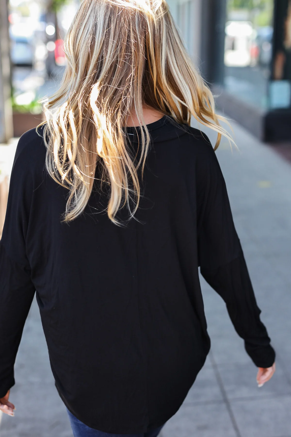 Black Soft Pocketed Top - Image 4