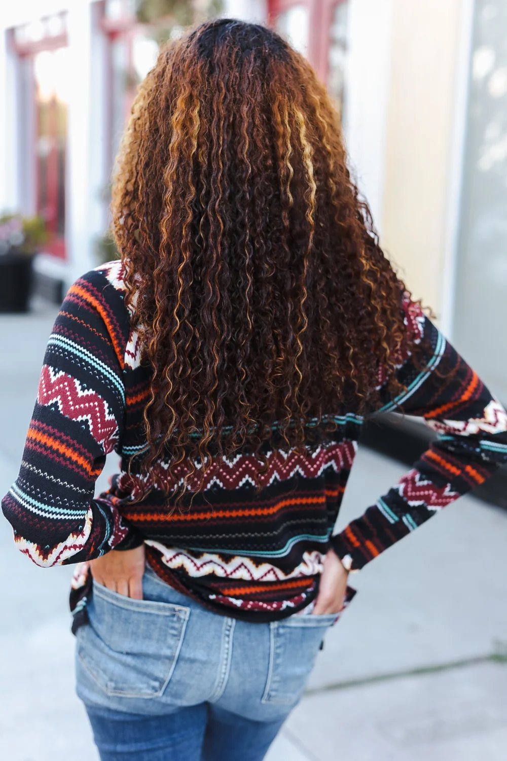 Black Tribal Print Top - Image 6