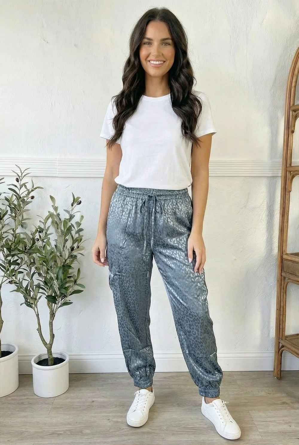 Blue Animal Shimmer Joggers