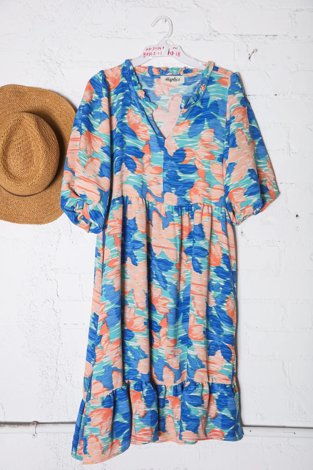 Blue Tropic Floral Dress
