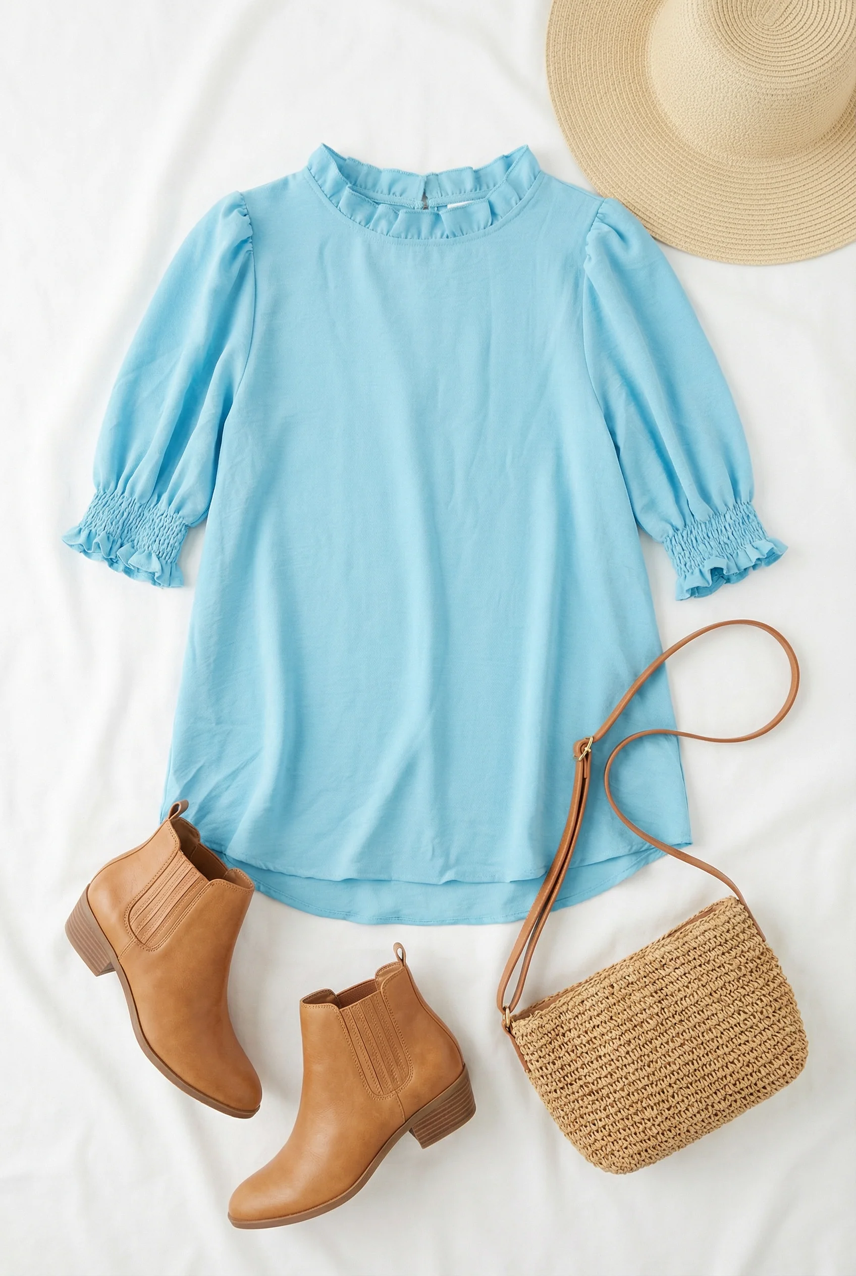 Blue Woven Blouse