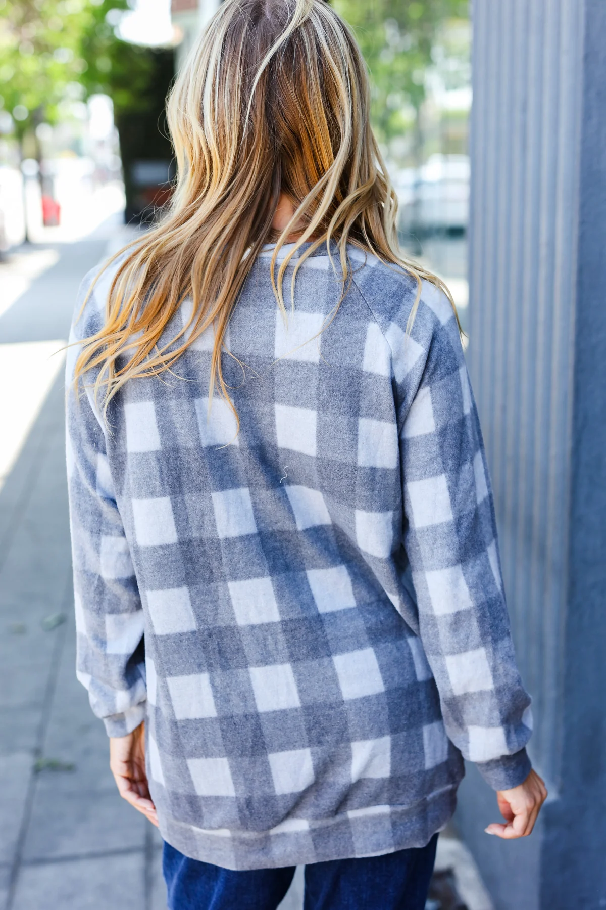 Brushed Hacci Plaid Top - Image 5