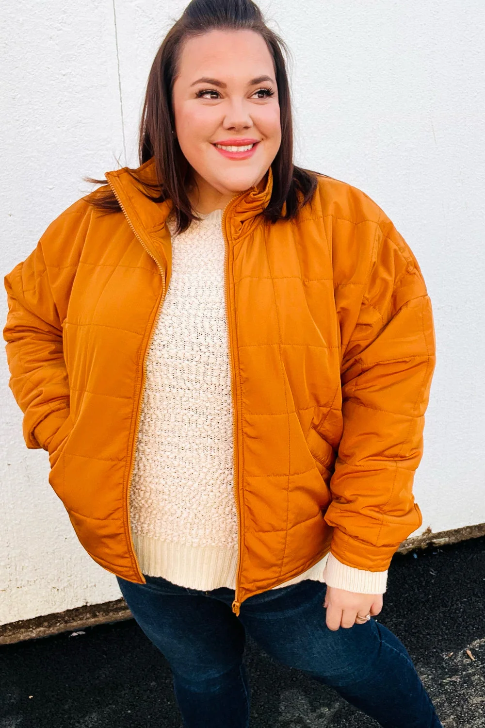 Eyes On You Butterscotch Quilted Puffer Jacket (Open Pack) - Image 15