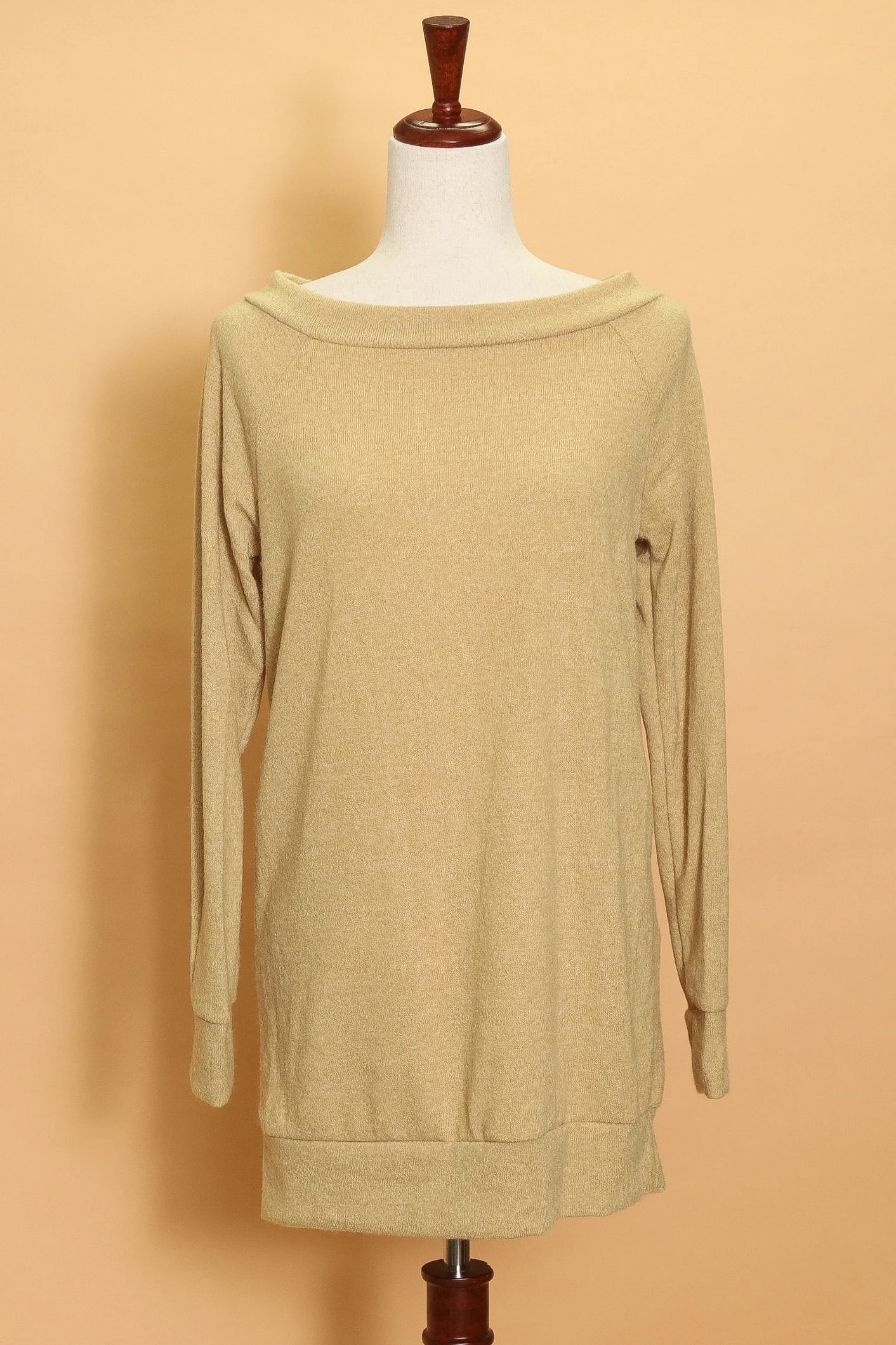 Camel Cuff Hem Sweater