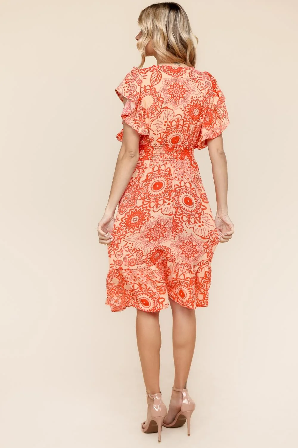 PLUS FIT AND FLARE SMOCKING WAIST WITH SIDE POCKETS - Image 3
