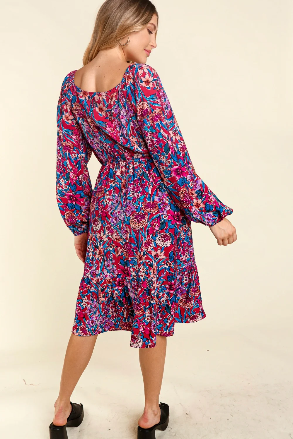 FLORAL BUBBLE LONG SLEEVE WITH SIDE POCKETS - Image 3