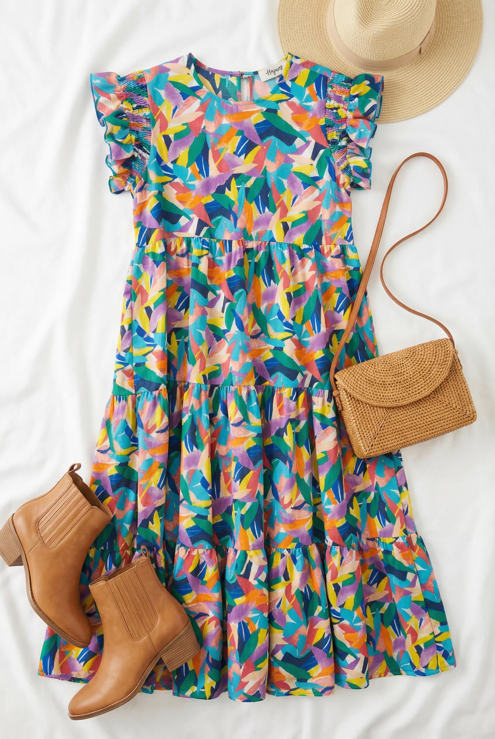 Floral Tropical Woven Dress