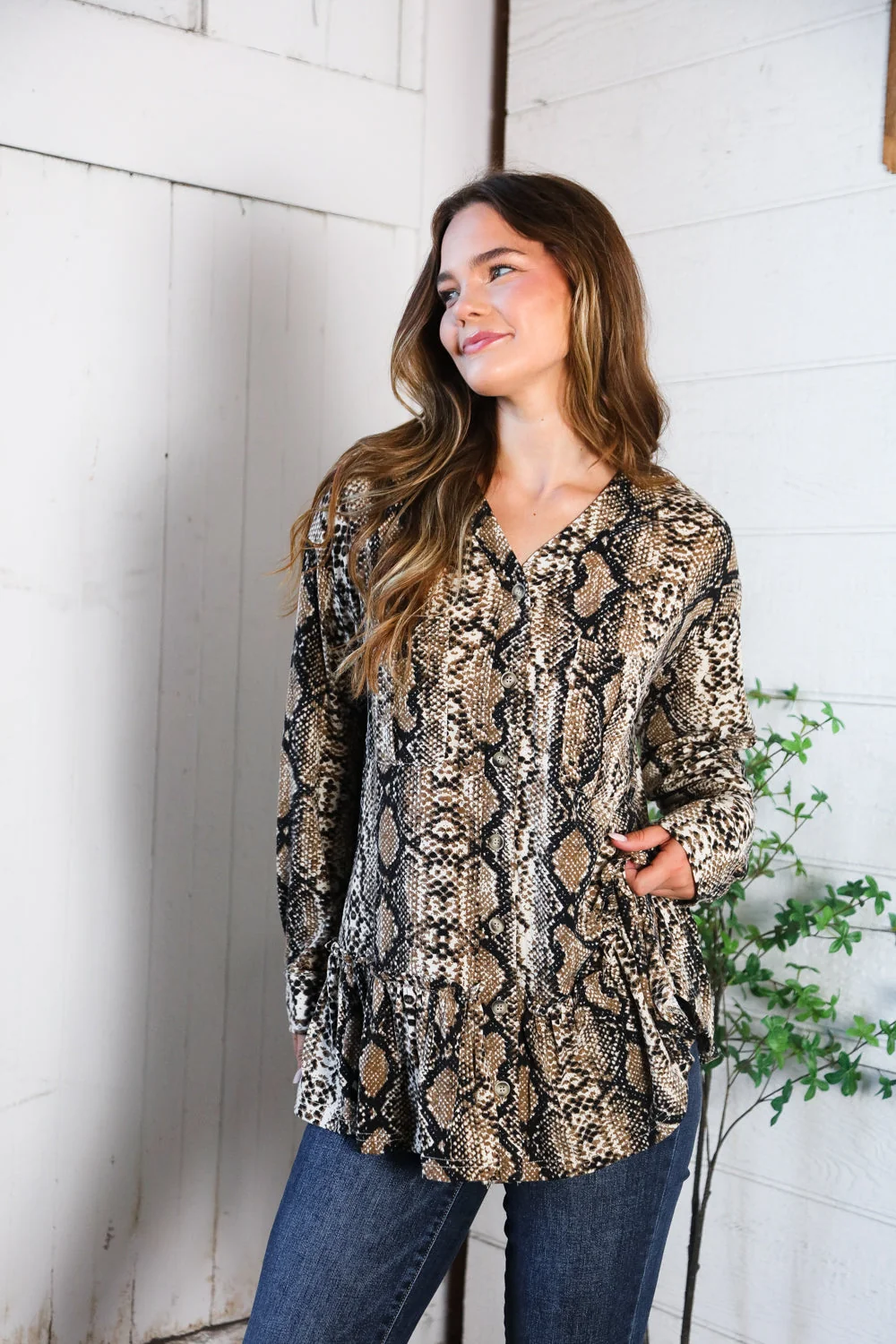 Follow Your Instincts Button Down Blouse (Open Pack)