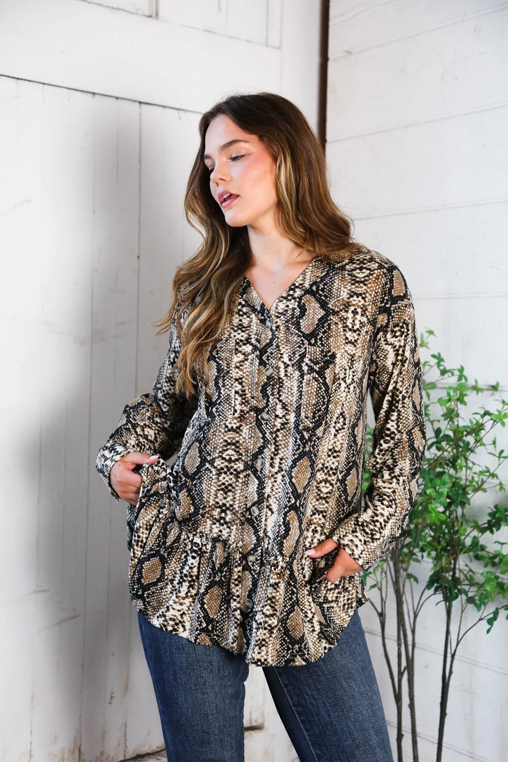 Follow Your Instincts Button Down Blouse (Open Pack) - Image 7