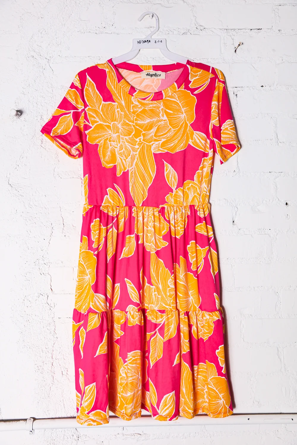Fuchsia Floral Tiered Dress