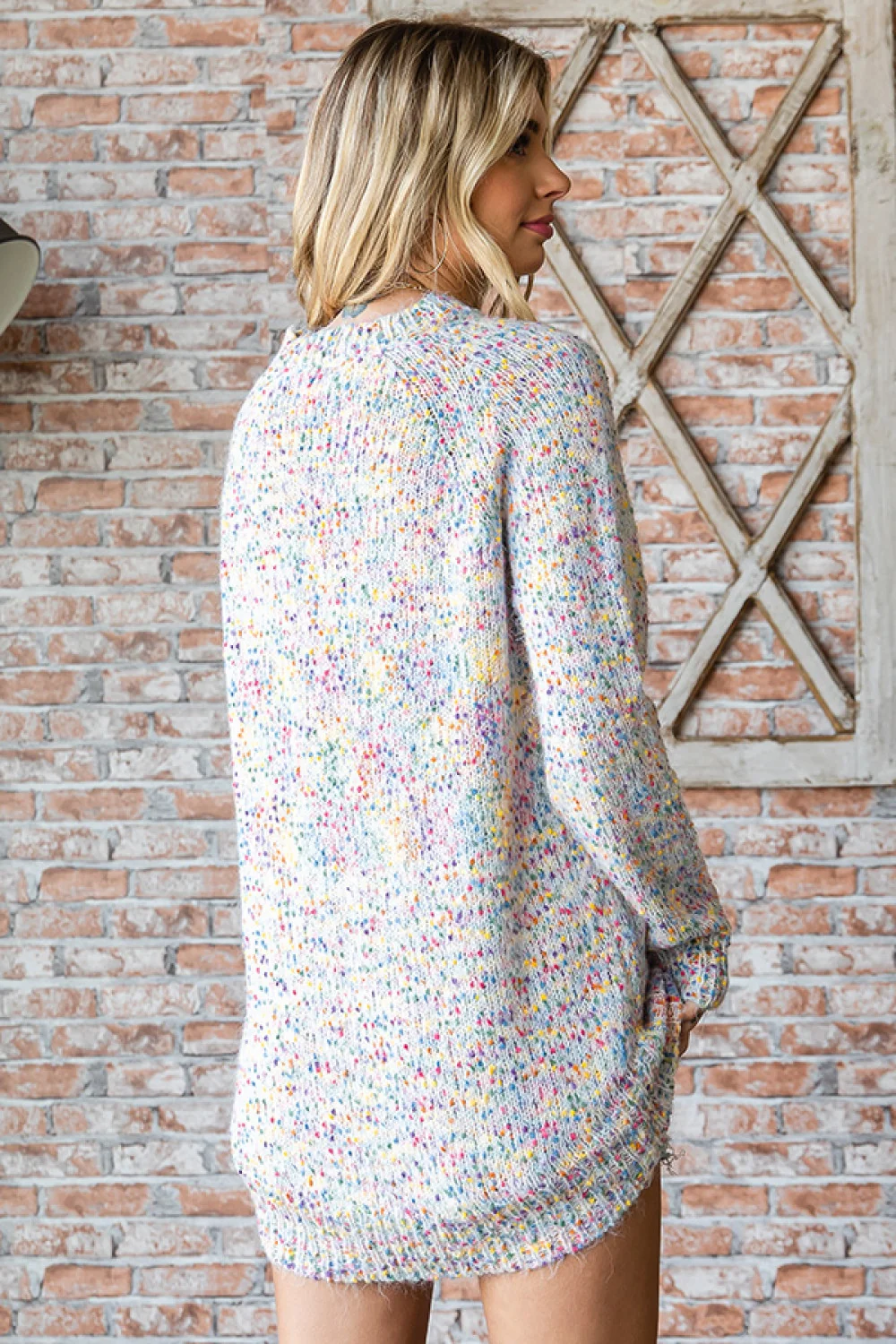 Ivory Funfetti Cozy Pullover Sweater - Image 2