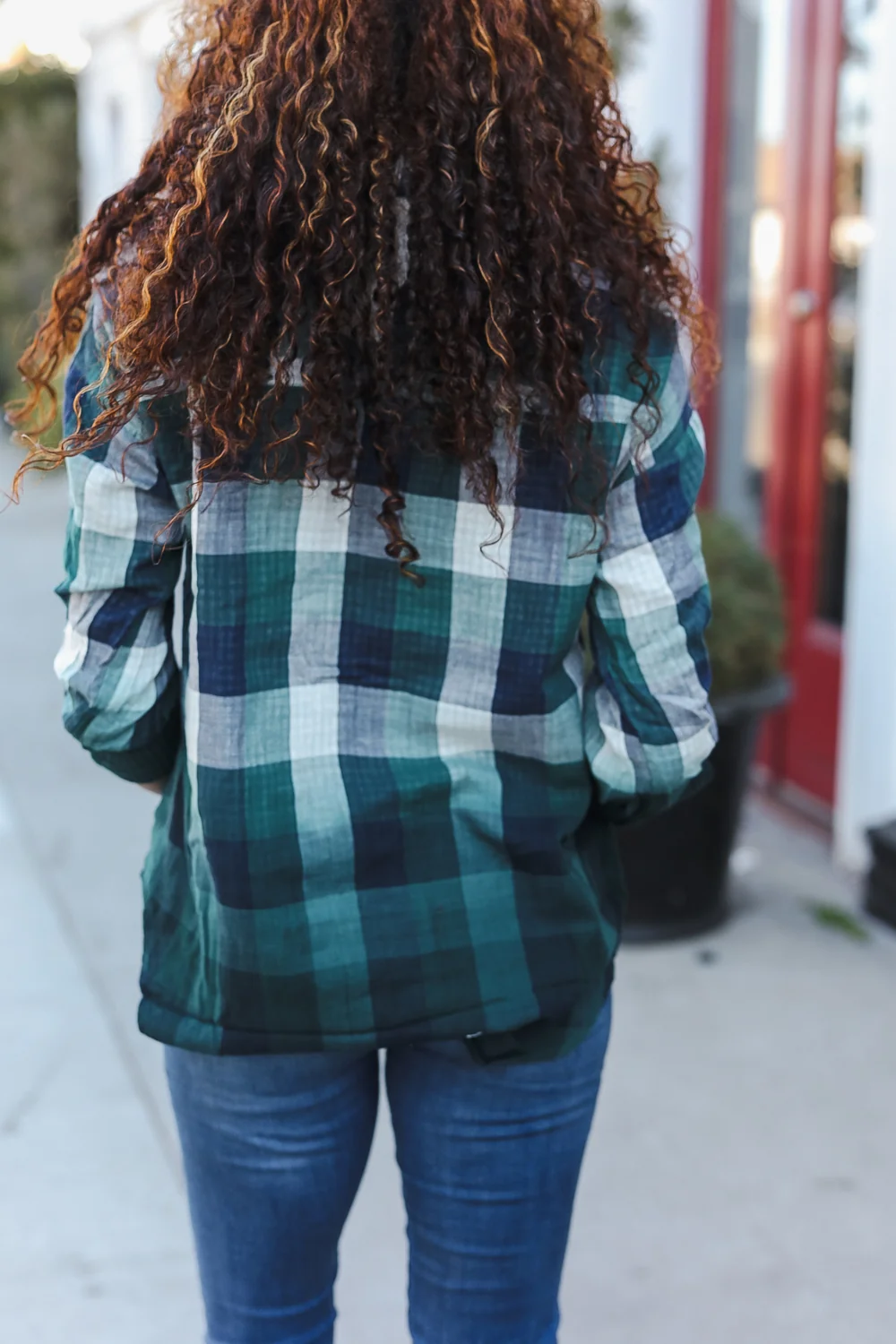 Green & Teal Plaid Top - Image 7