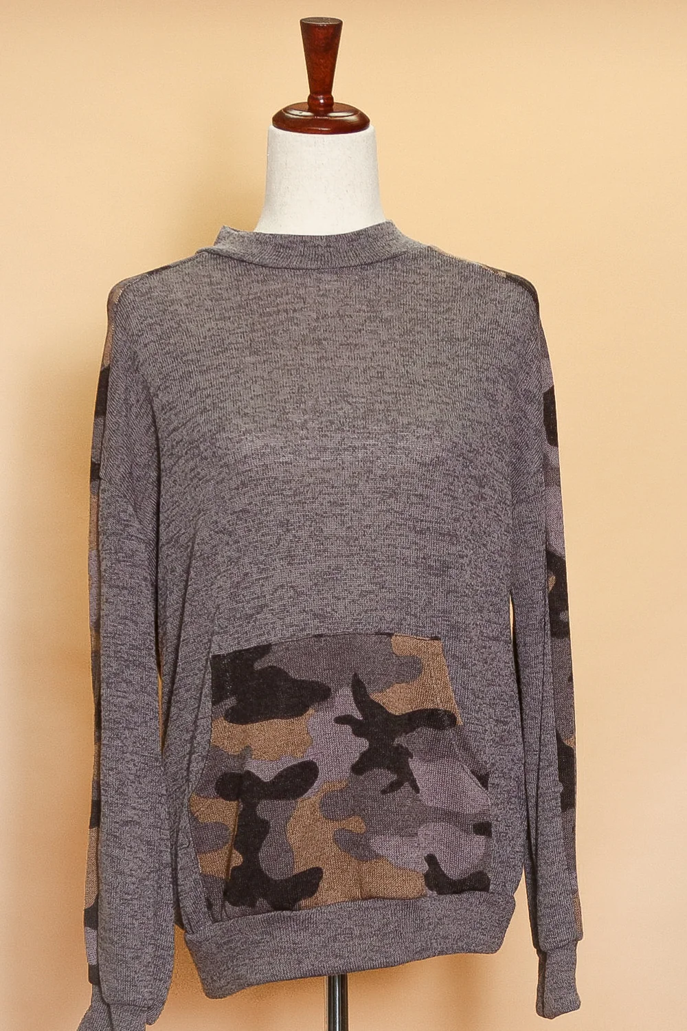 Grey Camo Top
