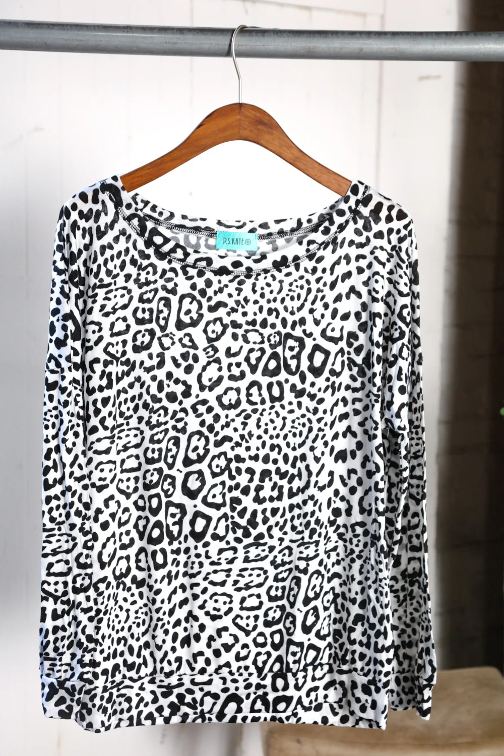 Ivory/Black Cozy Animal Long Sleeve