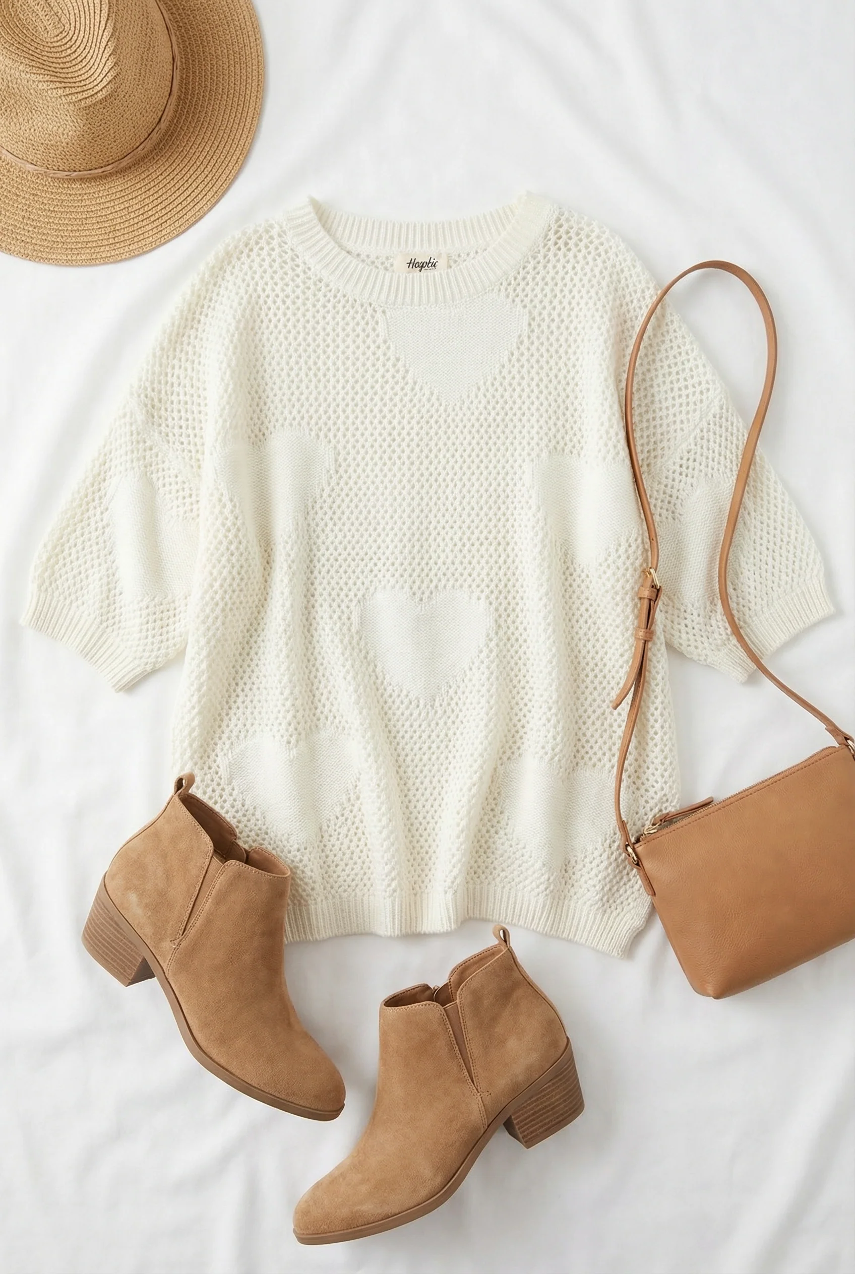 Ivory Heart Sweater