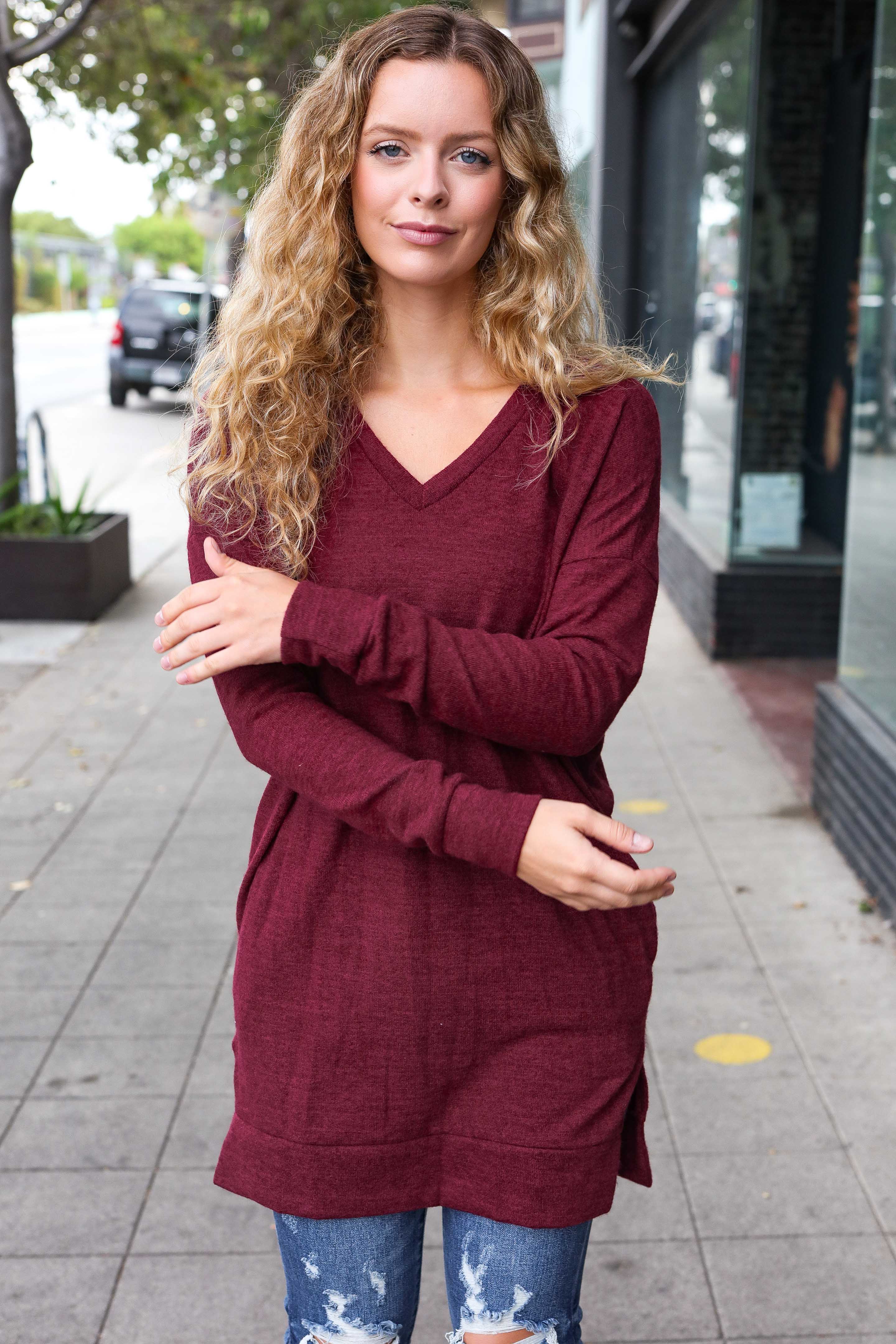 Maroon Hacci Pocketed Tunic - Image 4