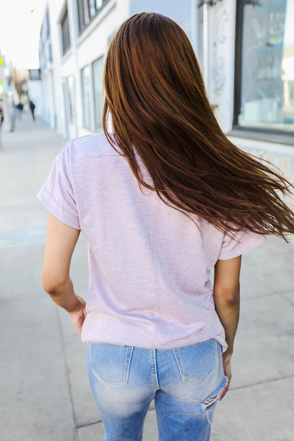 Mauve French Terry Solid Top - Image 5