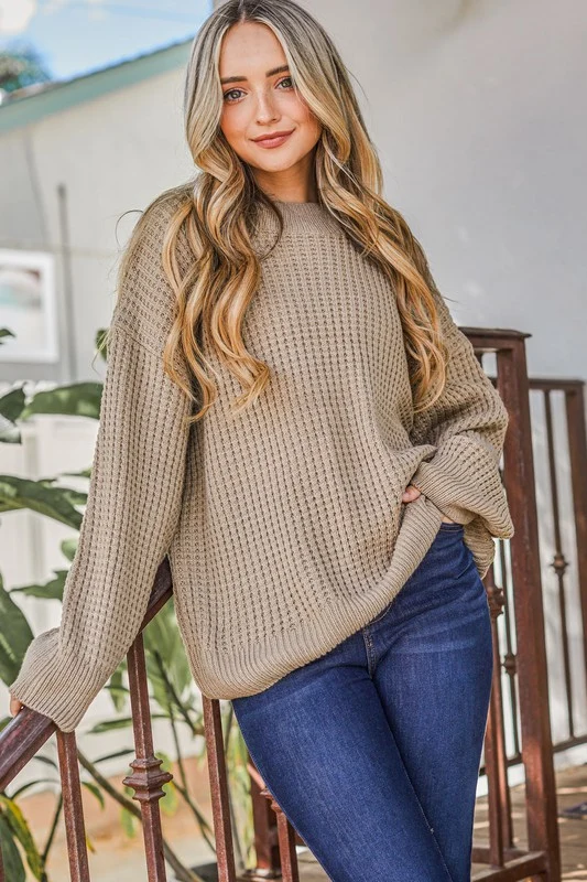 Mocha Waffle Pullover