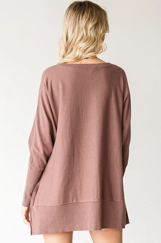 Mochas Solid Dolman Sweater - Image 2