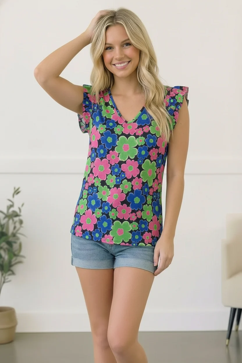Multi Floral Top - Image 2