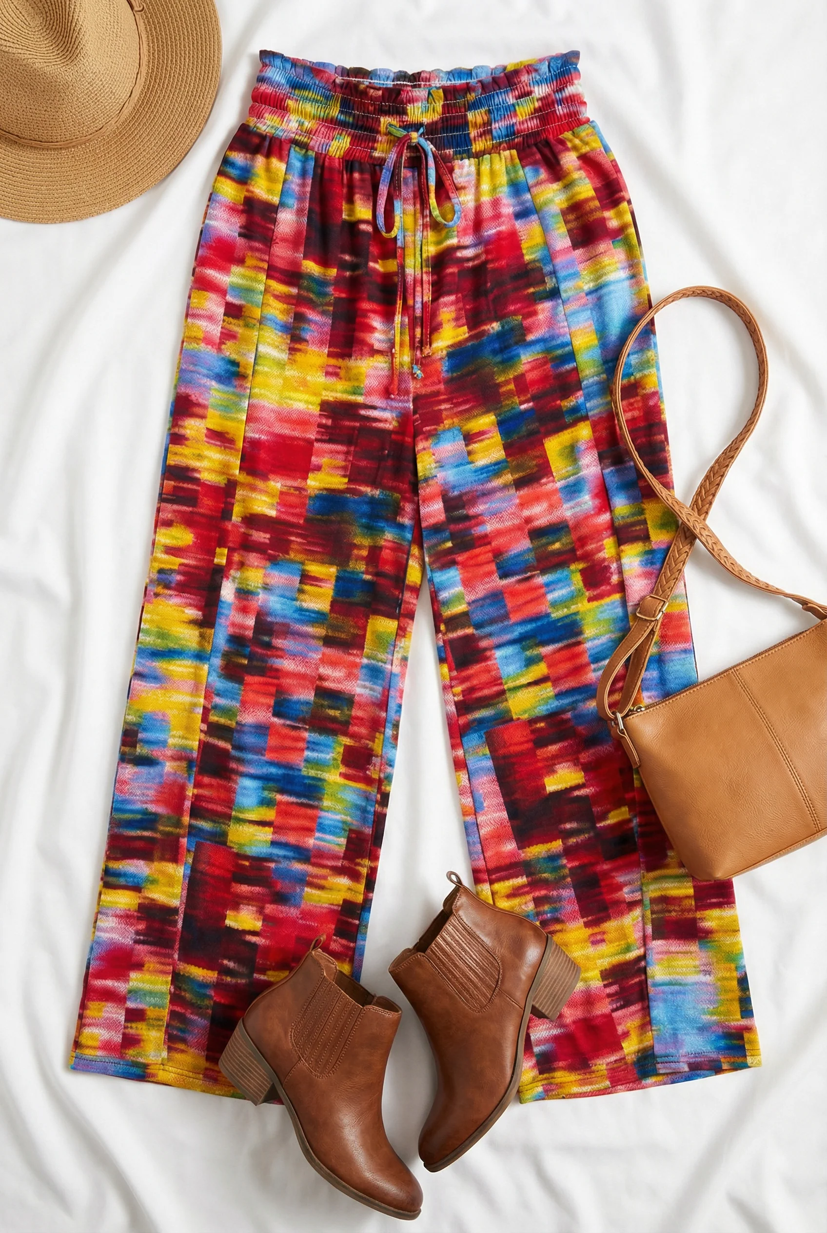 Multi Print Palazzo Pants