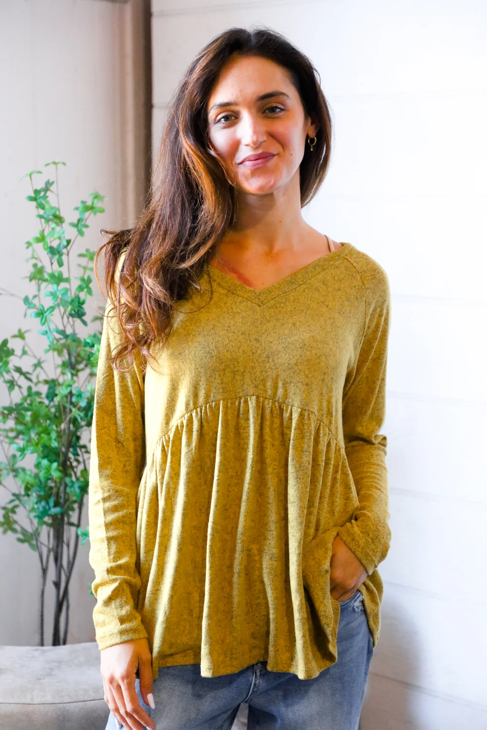 Mustard Hacci Babydoll Top - Image 6