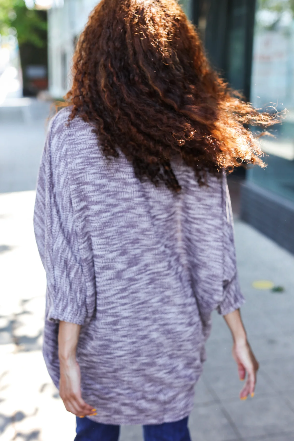 Off Burgundy Knit Cardigan - Image 8