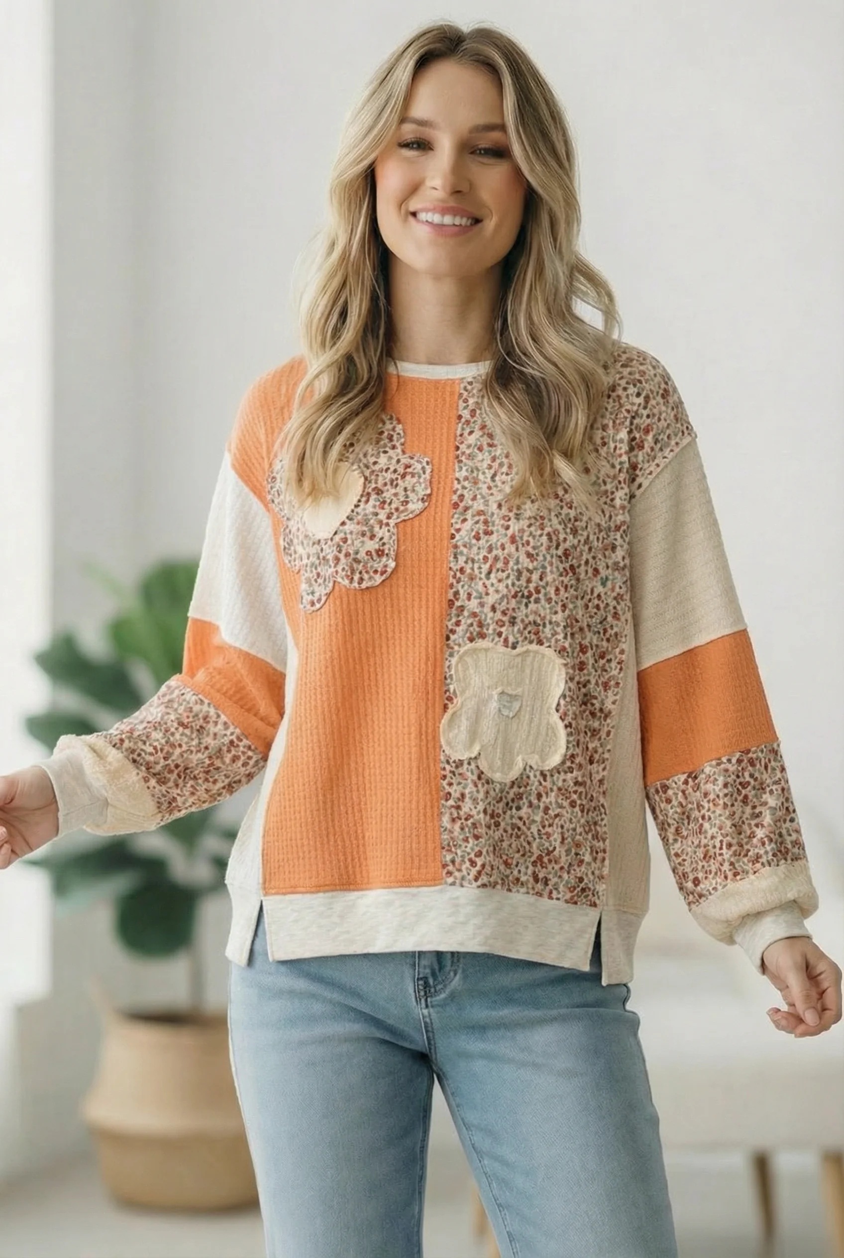 Orange Creamsicle Colorblock Pullover (Open Pack) - Image 6