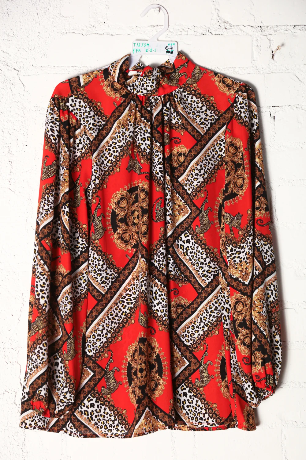 Animal Patch Print Woven Top