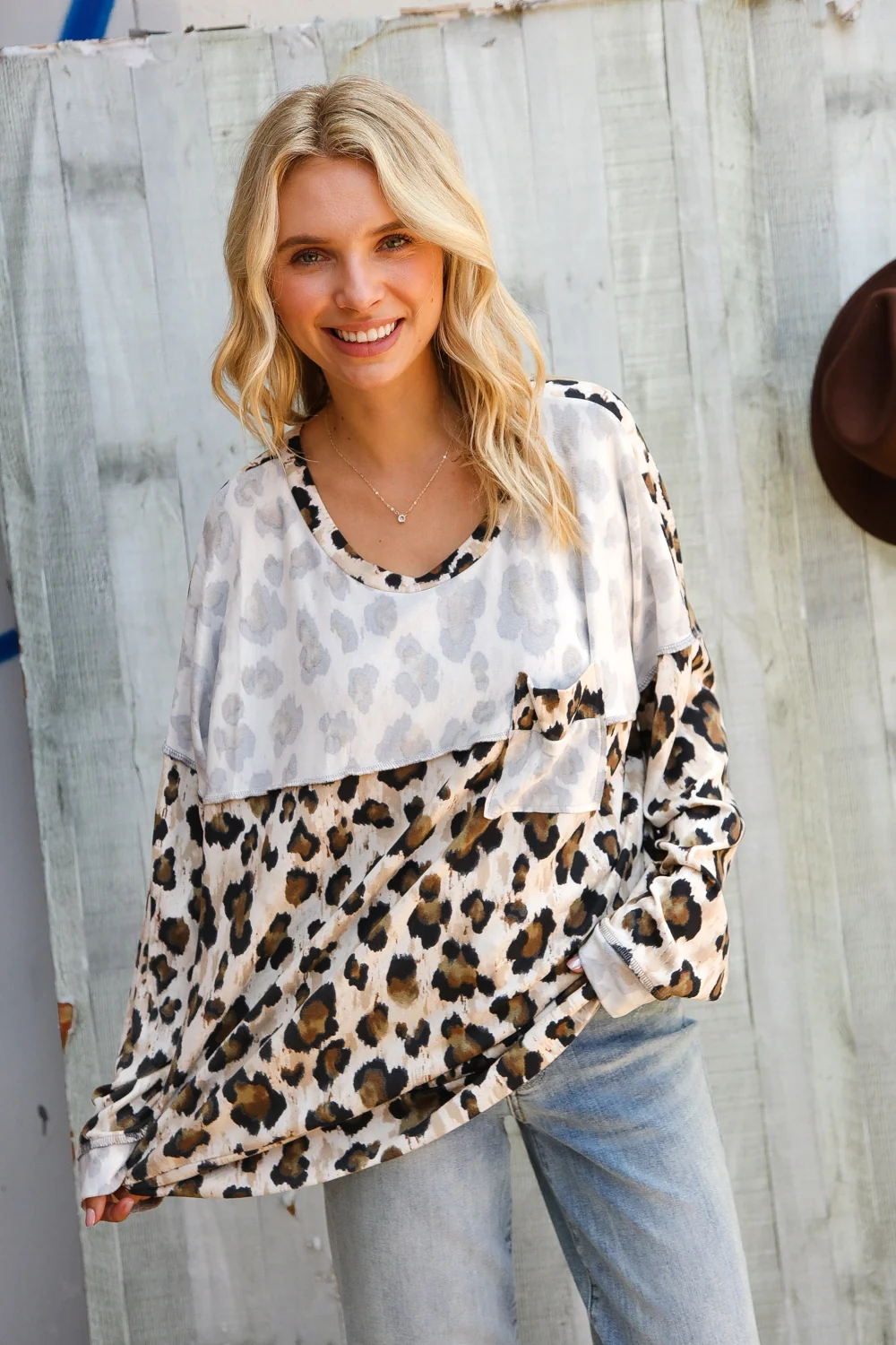 Plus Animal Print Top
