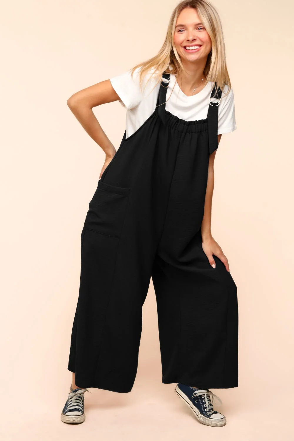 WOVEN JUMPSUIT WITH PATCH POCKETS - Image 7