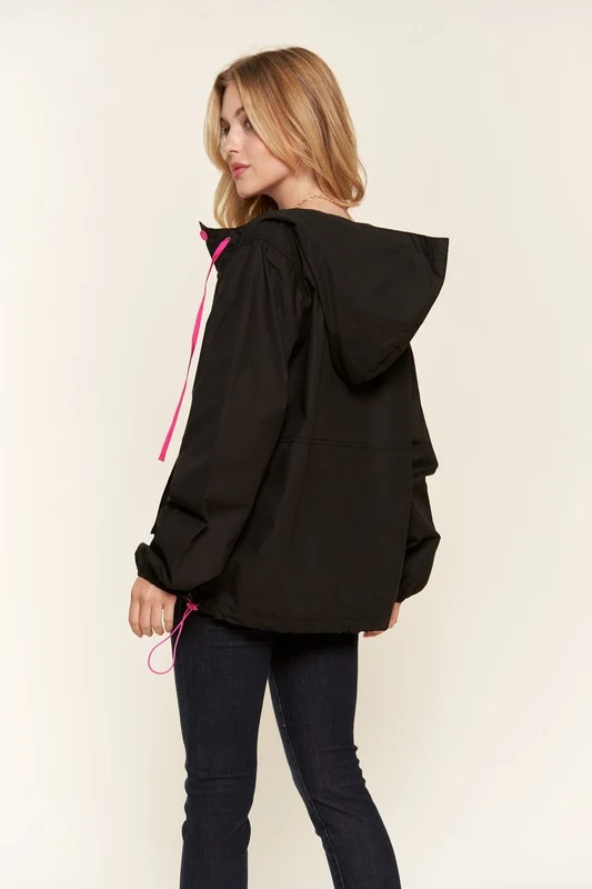 Black & Pink Pocket Coat - Image 6