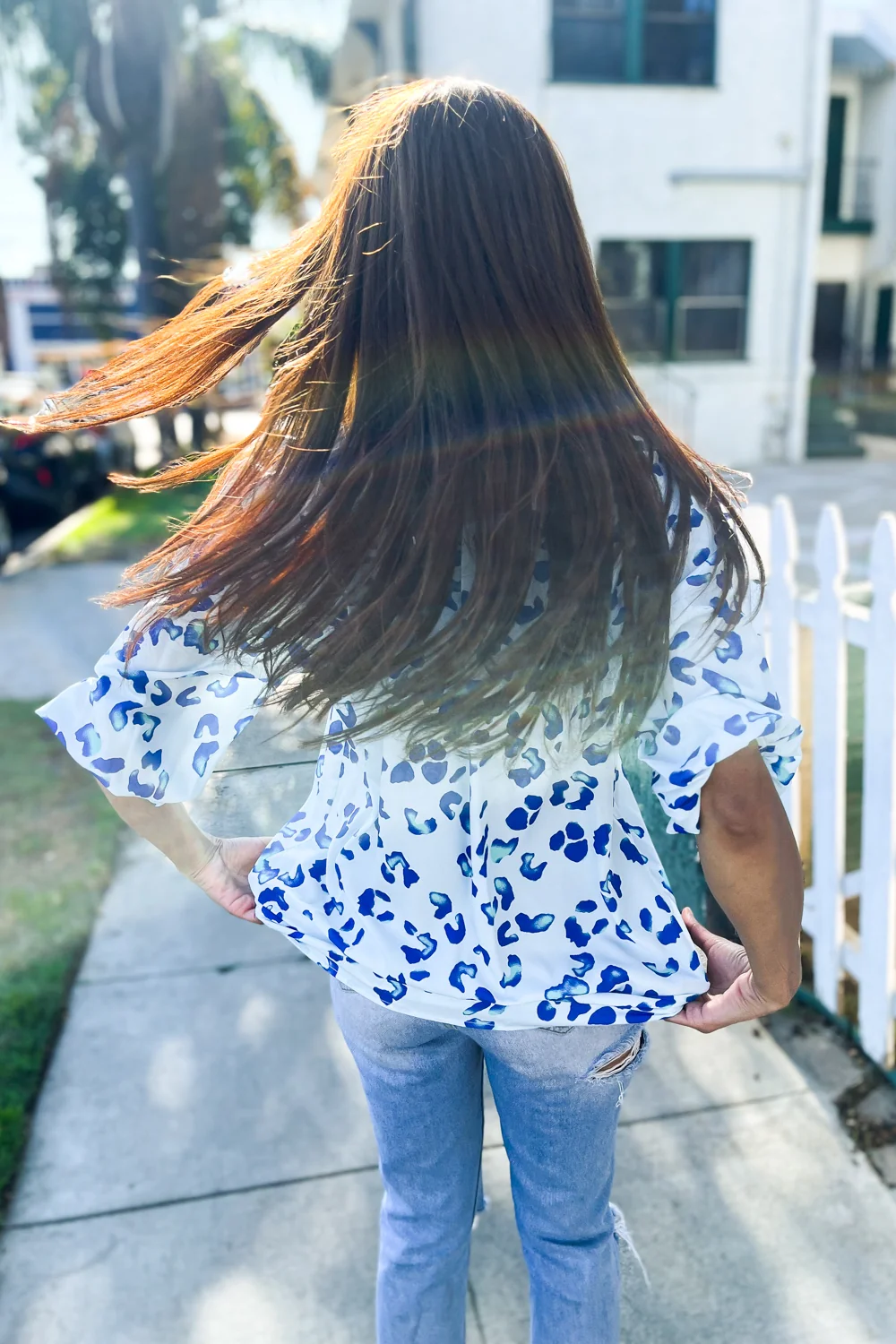 Blue Animal L/S Top - Image 4