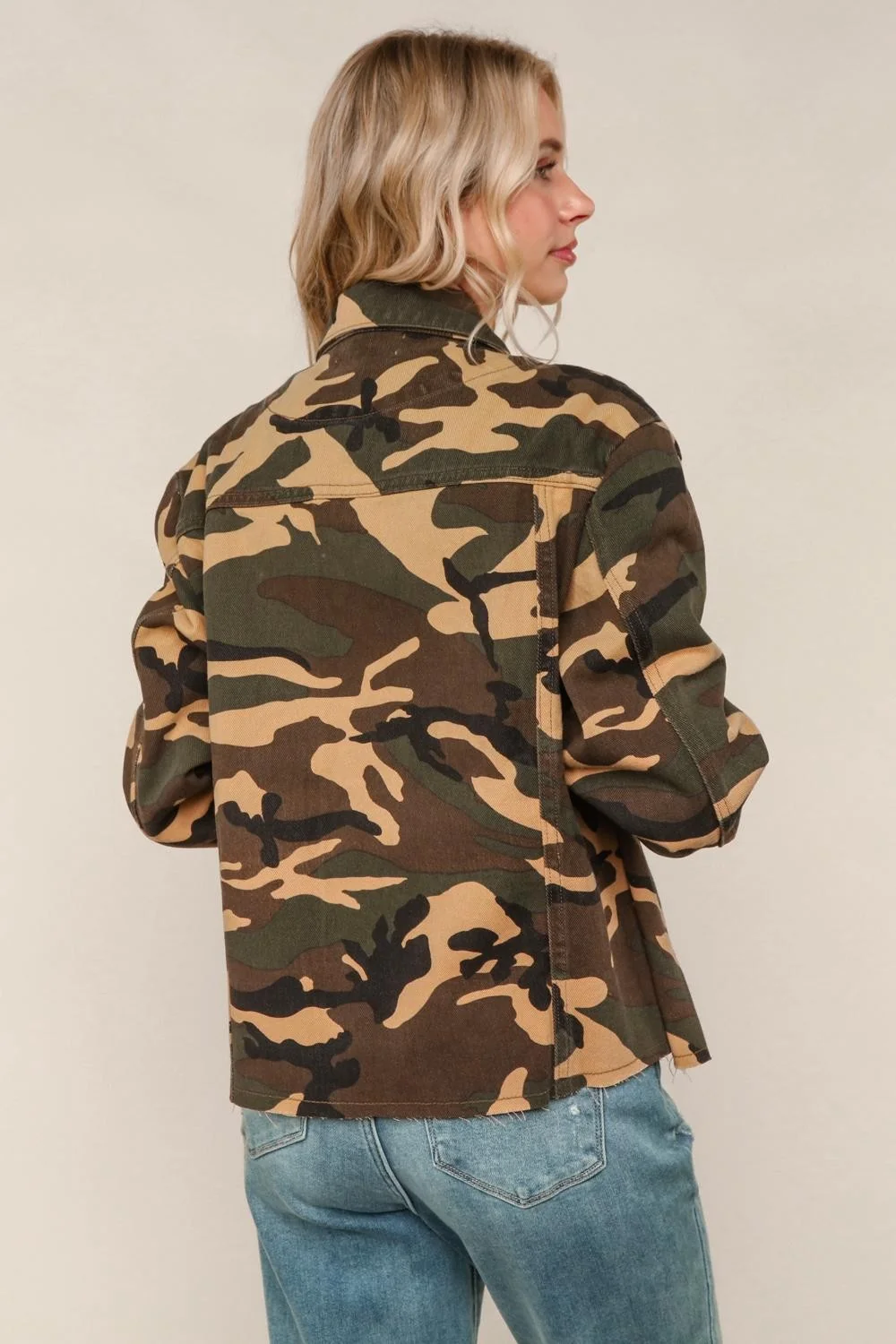 Plus Camo Jacket W/Cut Edge Detail - Image 3