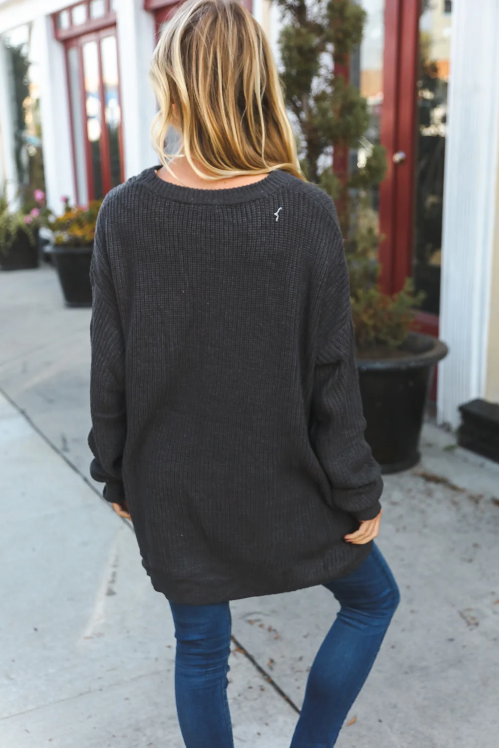 Plus Cement Thick Knit Sweater - Image 5