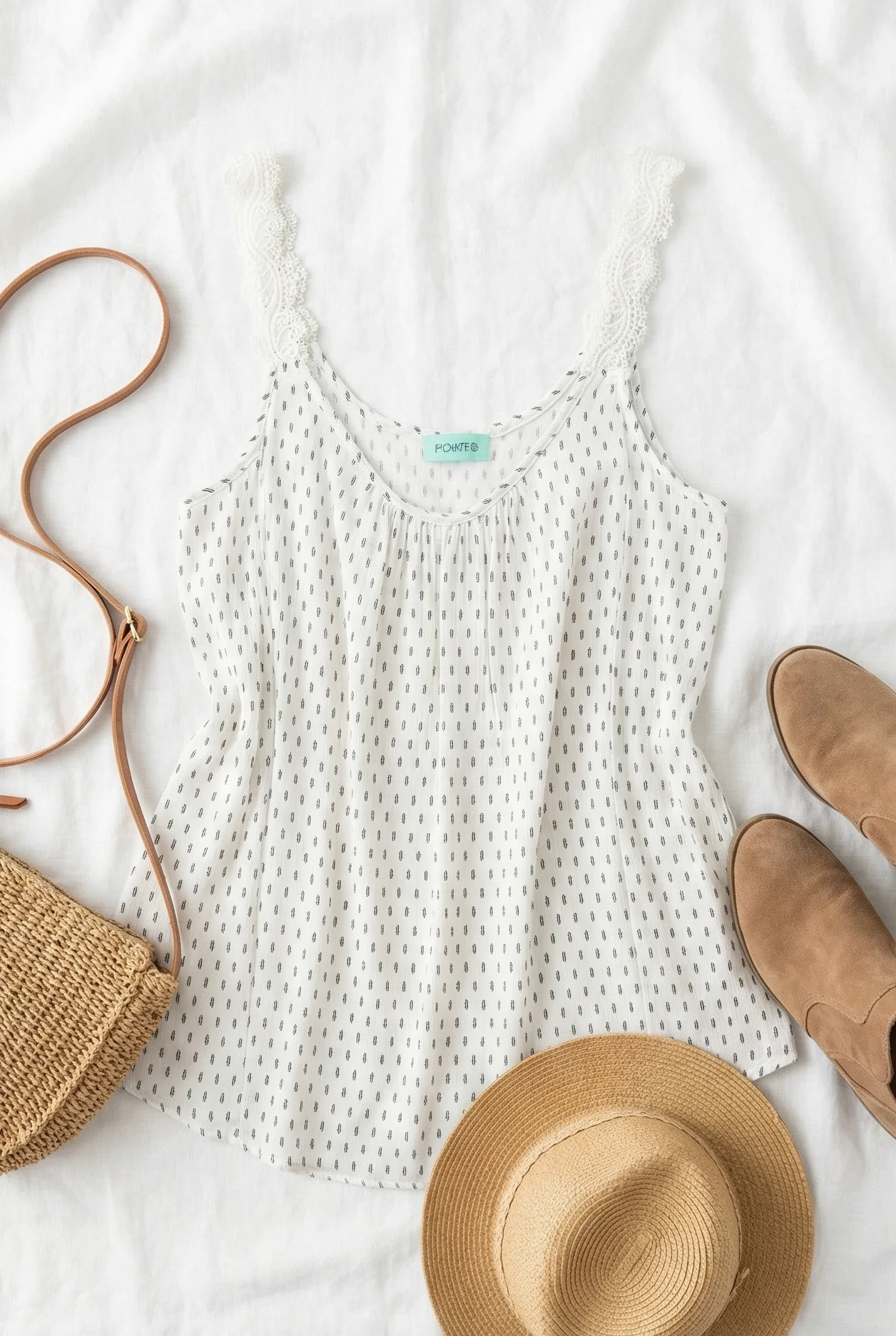 Plus Crochet Strap Tank