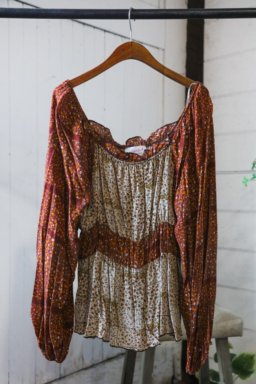 Plus Ditsy Floral Blouse
