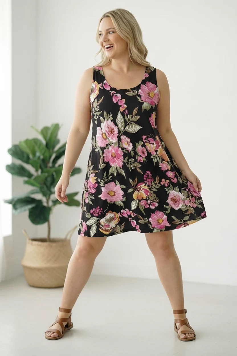 Plus Floral Dress - Image 3