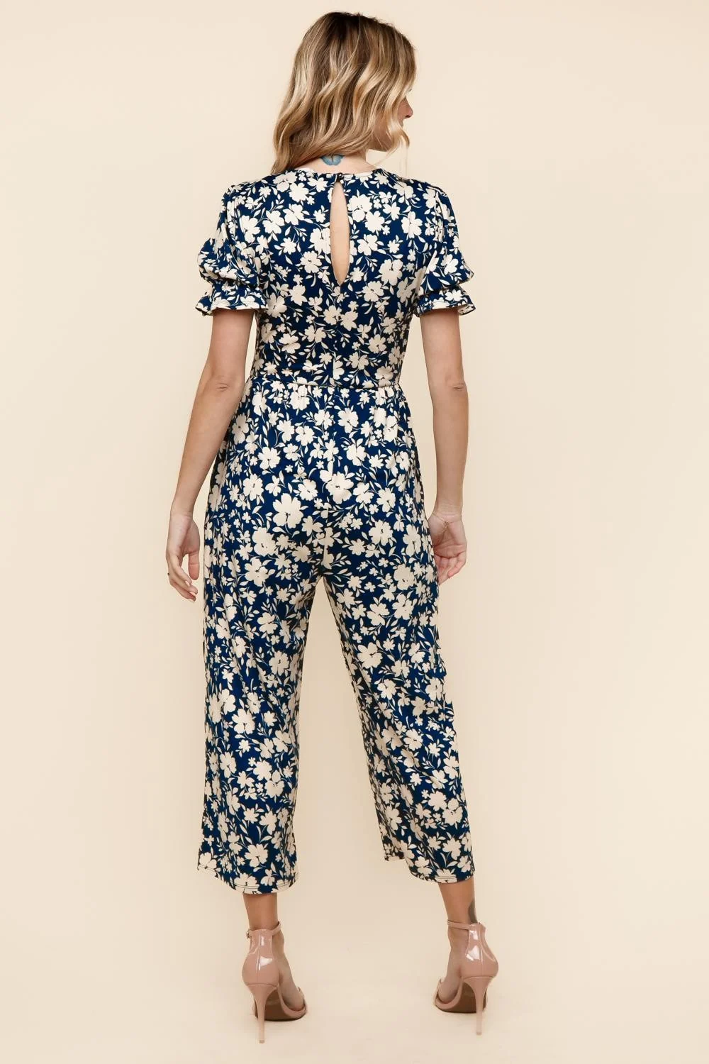 FLORAL KNIT JUMPSUIT W/ SIDE POCKETS - Image 6