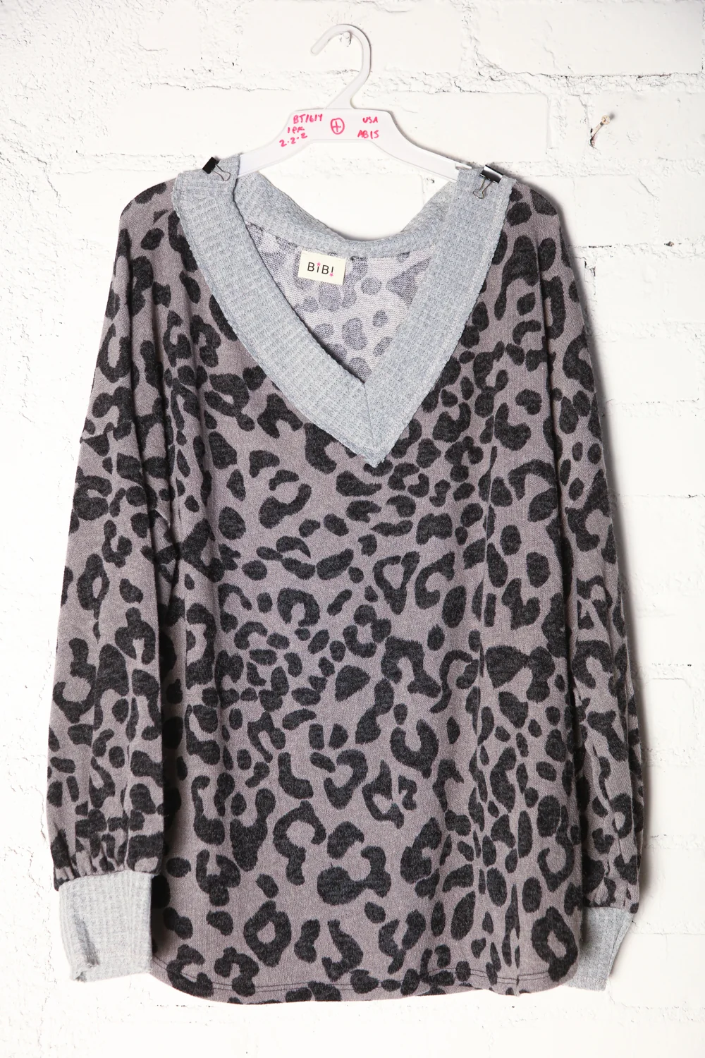 Plus Grey Animal Top