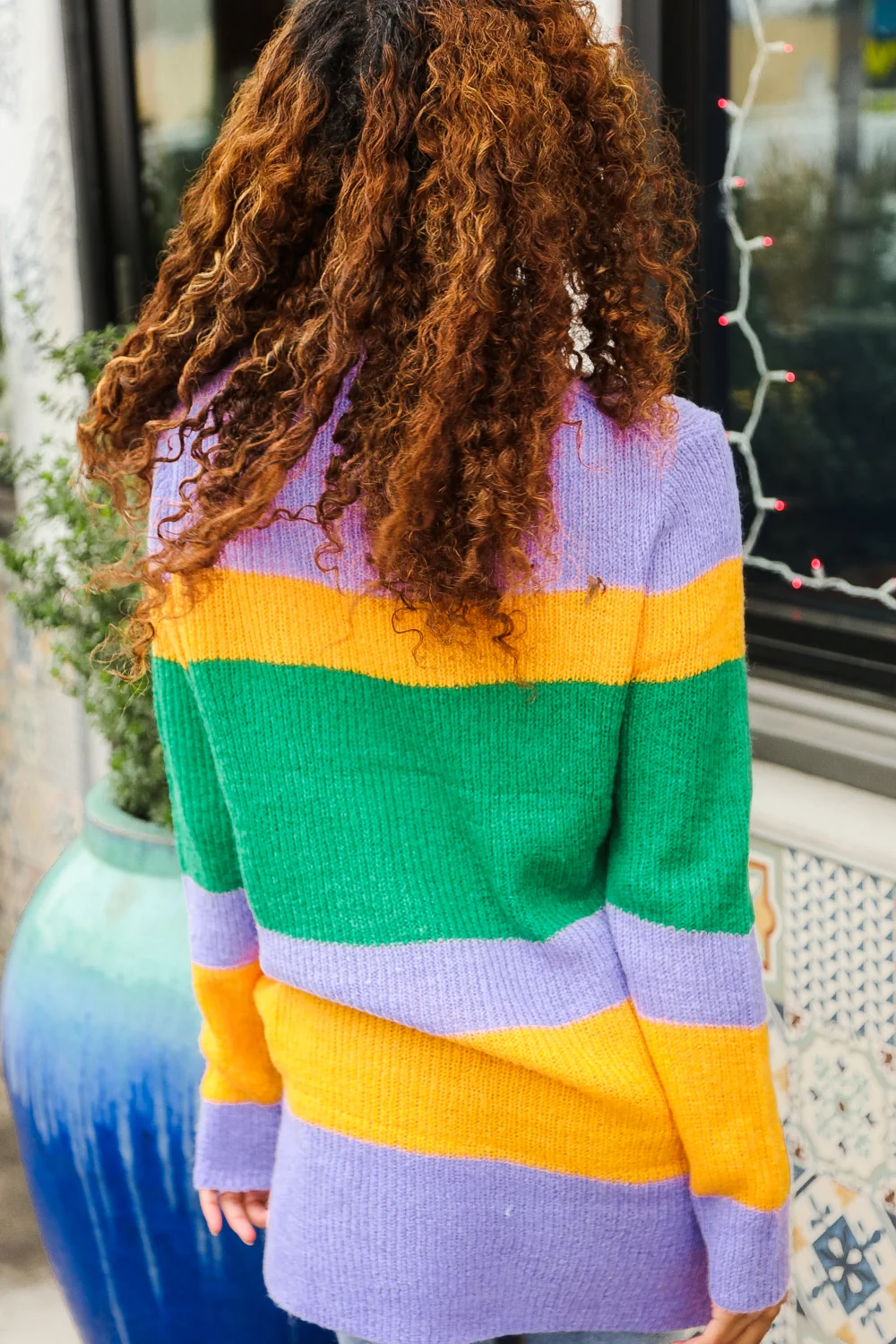 Mardi Gras Multi Stripe Sweater - Image 8
