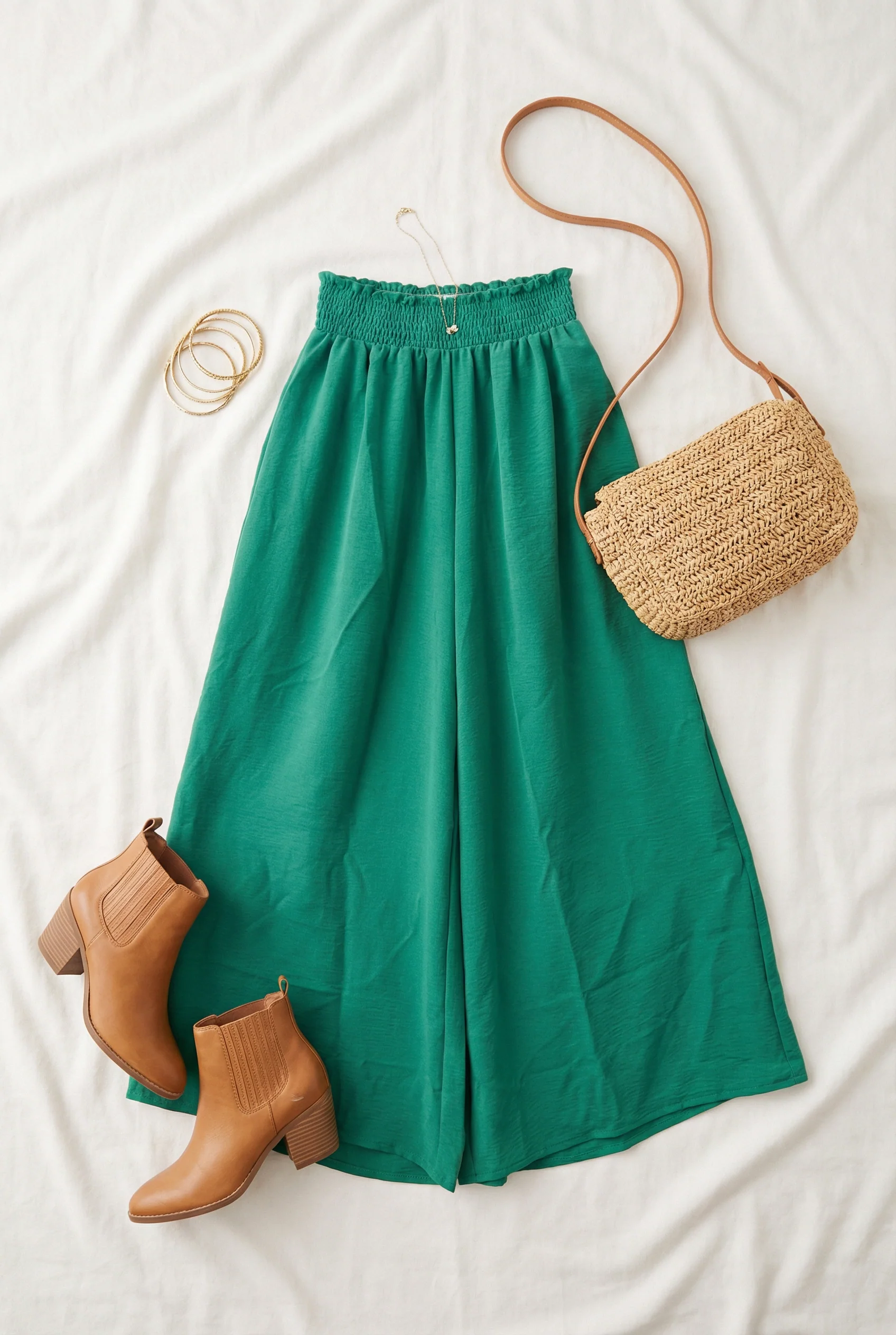 Plus Mint Wide Leg Pants