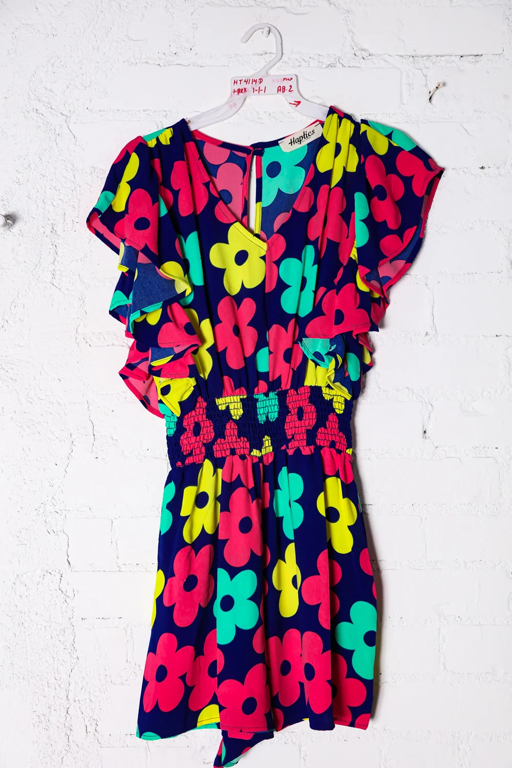 Navy Floral Print Romper