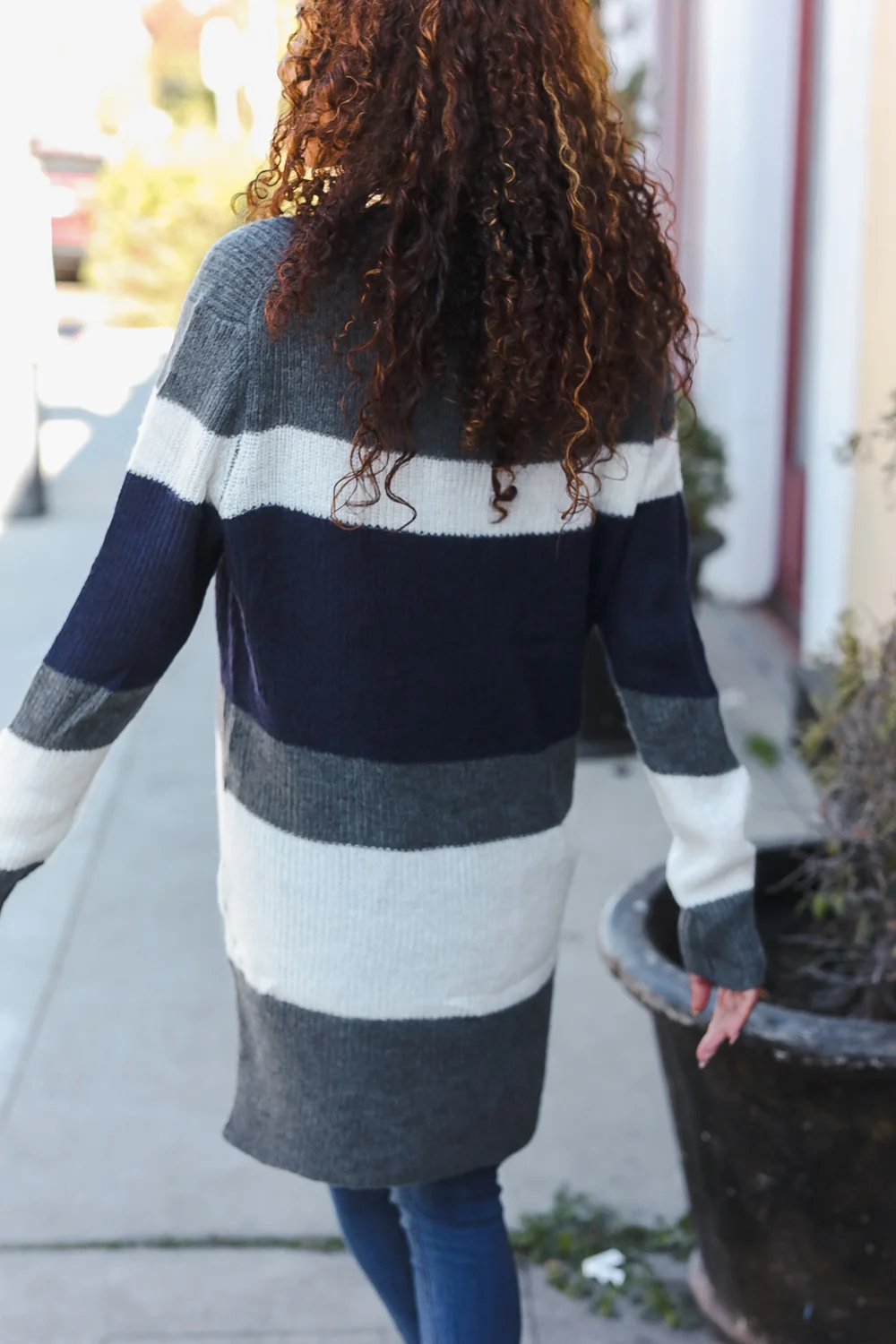 Plus Navy Multi Tunic Sweater Dress - Image 6