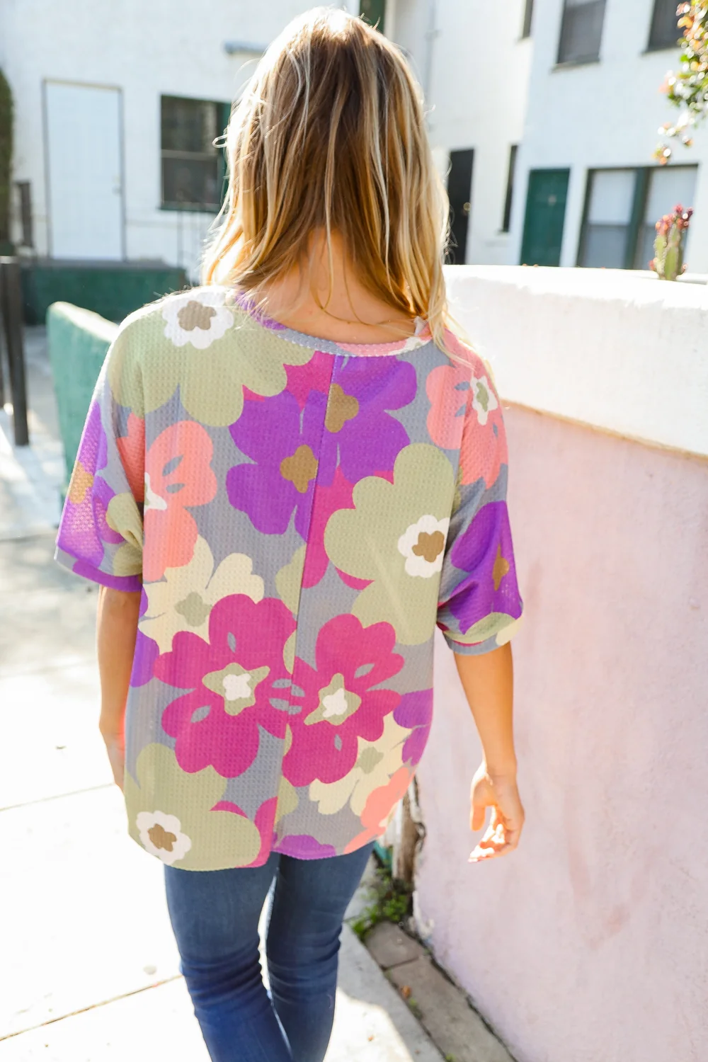 Purple & Lime Multi Floral Top - Image 5