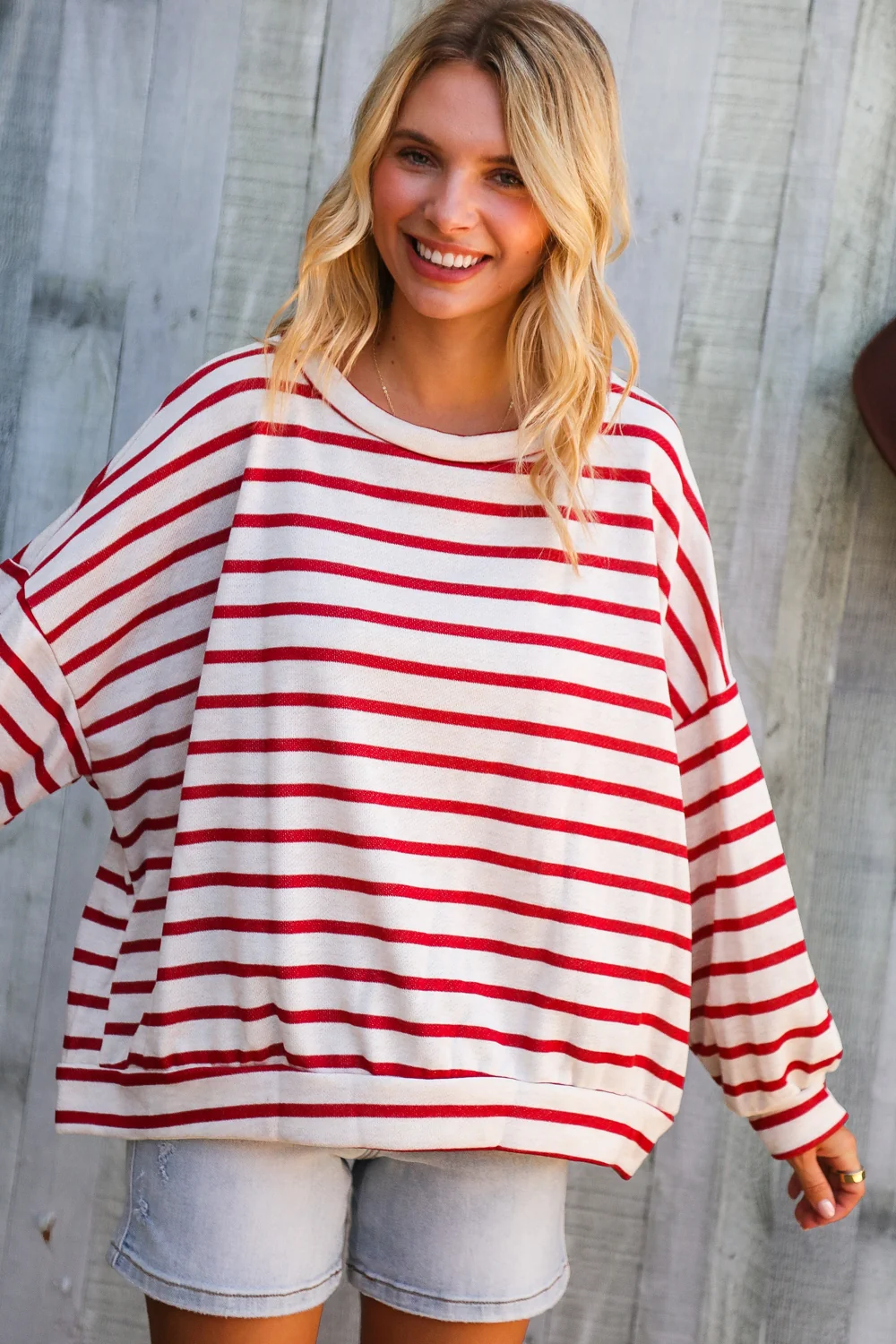Plus Red Stripe Top - Image 2