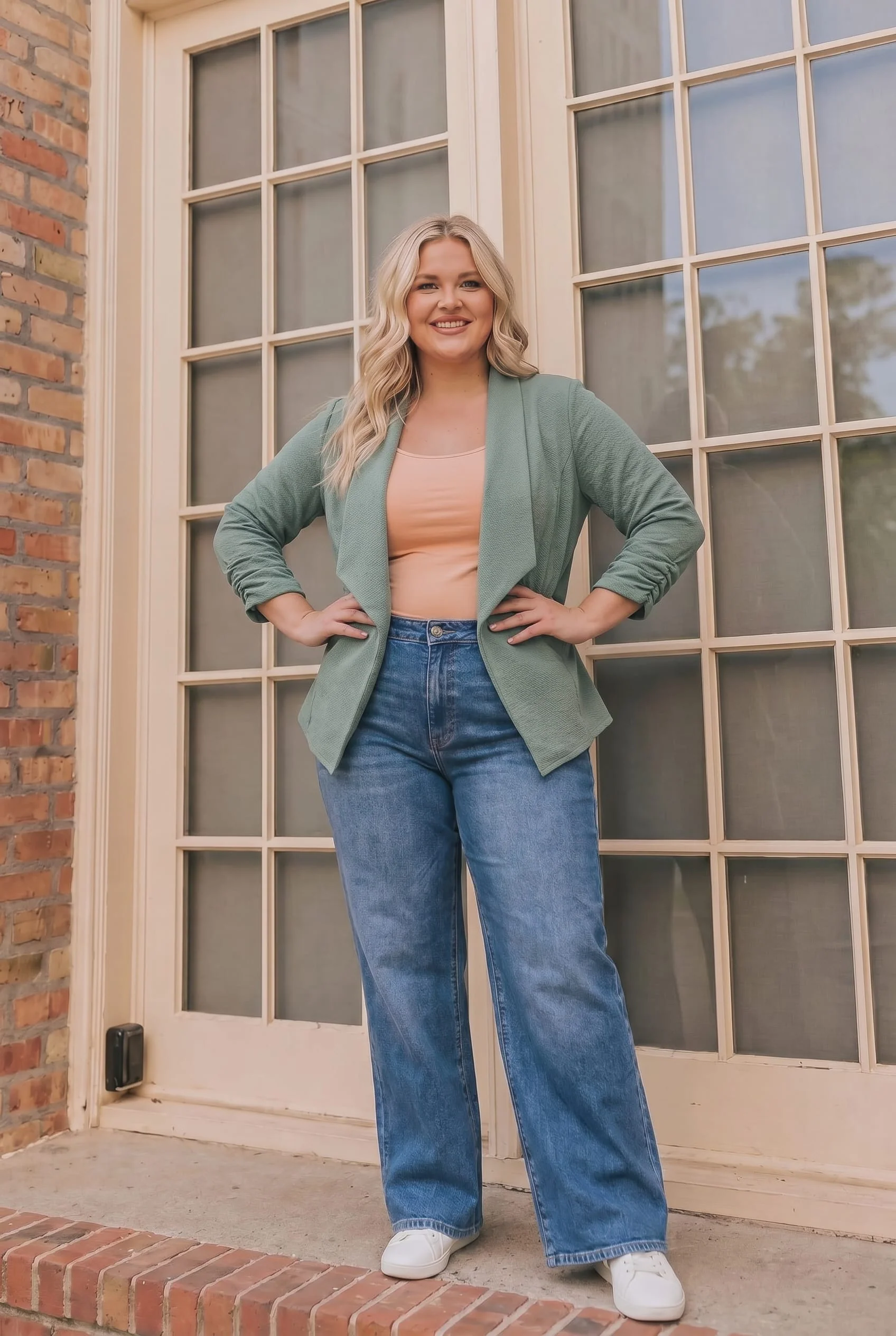 Plus Sage Blazer - Image 2