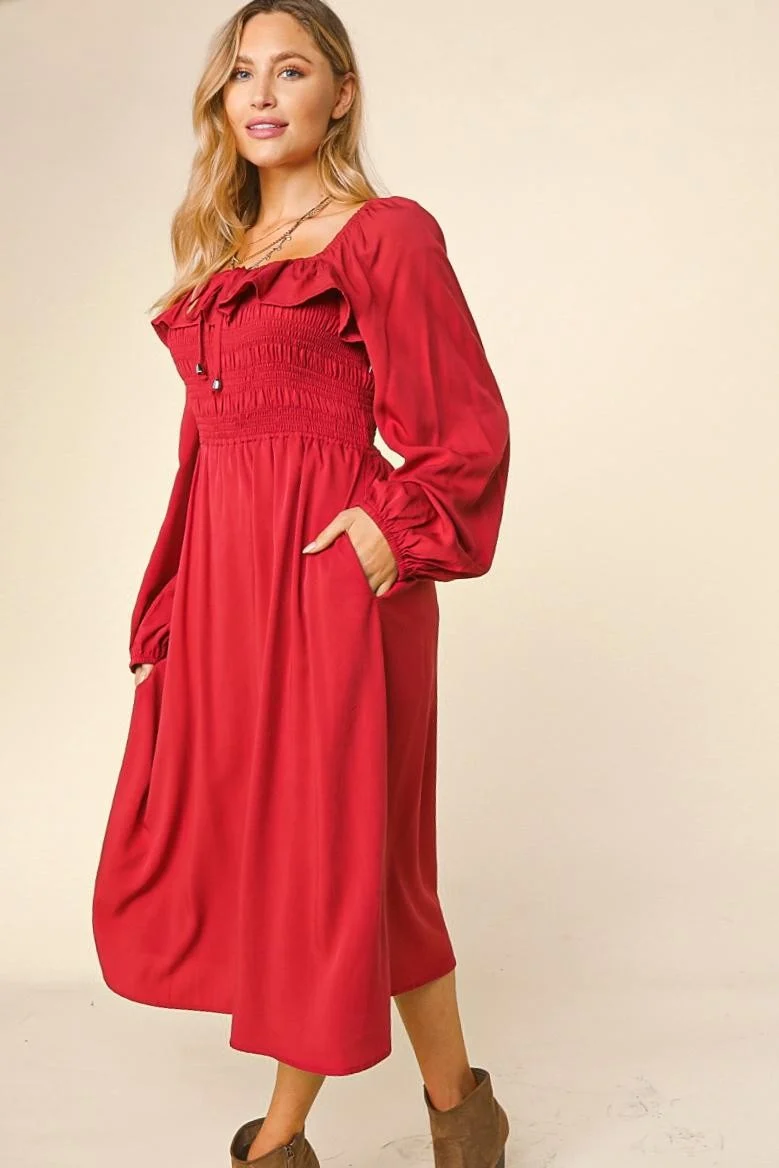 SMOCKING FIT AND FLARE WITH SIDE POCKETS - Image 5